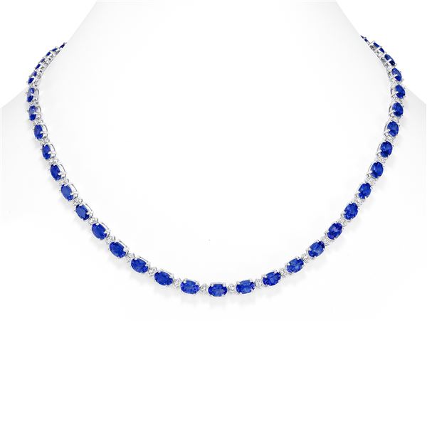 29.32ct Tanzanite & Diamond necklace