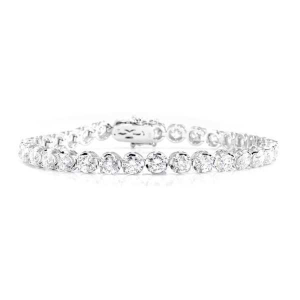 10.11ct Diamond 14K White Gold Bracelet