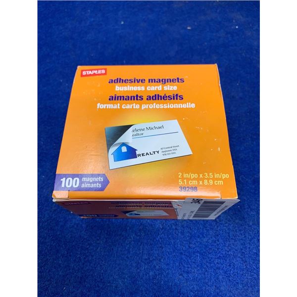 Staples Adhesive Magnets (100 ct) Business Card Size