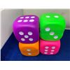 Image 2 : Lot of 4 oversize Neon Foam Dice