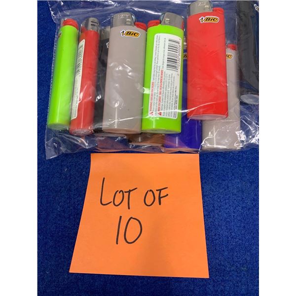 Bic Lighters asst colors Lot of 10