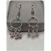 Image 2 : Pair Of Ladies Silver Earrings