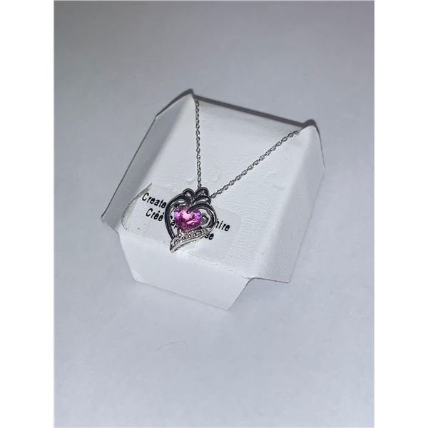 Pink Sapphire Ladies Necklace