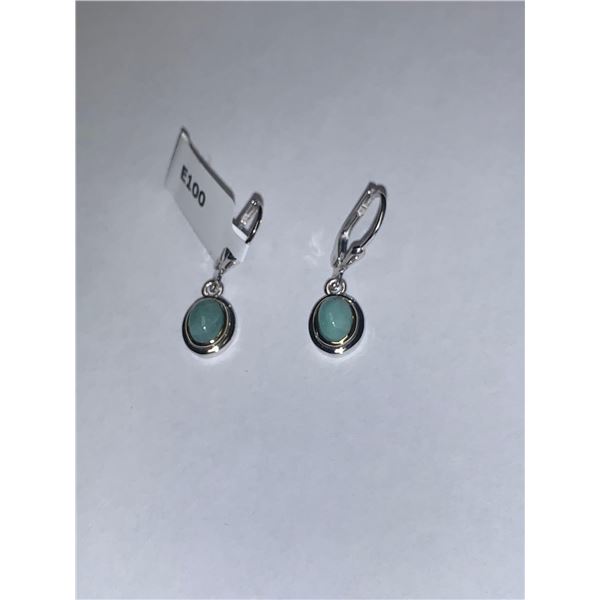 Sterling Silver Sakota Emerald Earrings