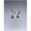 Image 3 : Sterling Silver Sakota Emerald Earrings