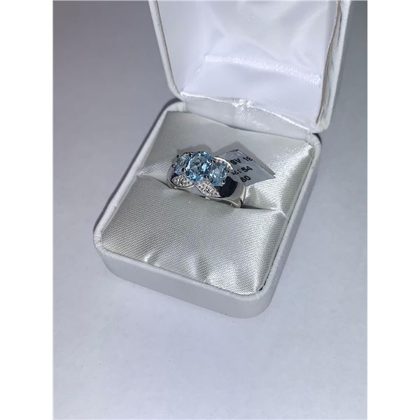 Blure Topaz Ring 1.9 Cts Size 7