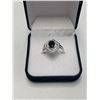 Image 3 : Ladies Oval Cut Sapphire Solitaire Cluster Ring