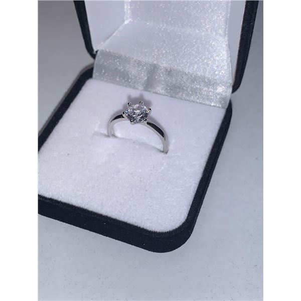 Ladies .60 Carat Solitaire Moissanite 10K Gold Engagement Ring