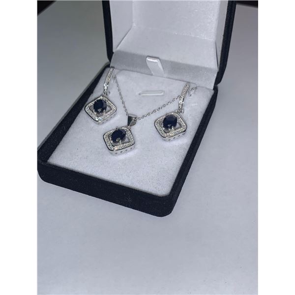 Earrings and Necklace Matching Pendant Set