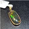 Image 1 : 14K Yellow Gold Black Smoked Opal 4 carats Suggested Retail Value $1200.00