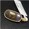 Image 3 : 14K Yellow Gold Black Smoked Opal 4 carats Suggested Retail Value $1200.00