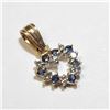 Image 2 : 14K Yellow Gold Sapphire and Diamond Heart Pendant Suggested Retail Value $800.00