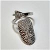 Image 1 : Silver Cubic Zirconia Nail Ring Suggested Retail Value $80.00