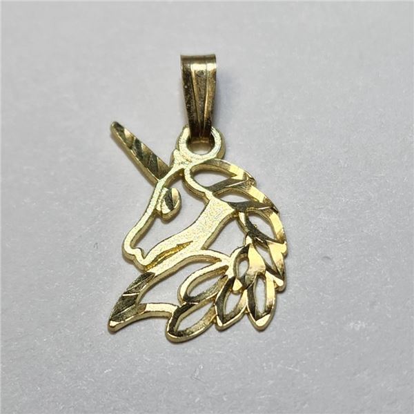 10K Gold Unicorn Pendant .43g Suggested Retail Value $100.00