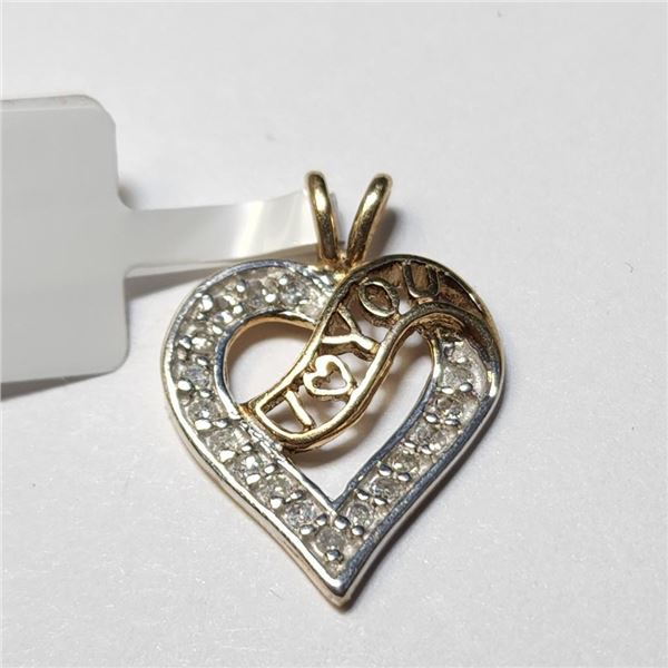10K Gold and Diamond .2 Carats Heart Pendant Suggested Retail Value $1400.00