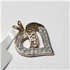 Image 2 : 10K Gold and Diamond .2 Carats Heart Pendant Suggested Retail Value $1400.00