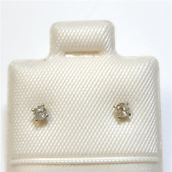 14K Yellow Gold Diamond Stud Solitaire Earring Set Suggested Retail Value $240.00