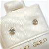 Image 2 : 14K Yellow Gold Diamond Stud Solitaire Earring Set Suggested Retail Value $240.00
