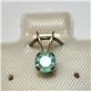 Image 1 : 14K Gold round cut Emerald Solitaire Pendant Suggested Retail Value $200.00