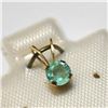 Image 2 : 14K Gold round cut Emerald Solitaire Pendant Suggested Retail Value $200.00