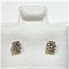Image 1 : 14K Gold Diamond Solitaire Stud Earrings Suggested Retail Value $400.00