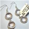 Image 1 : Silver Rose Quartz 15.75 Carat Earrings Suggested Retail Value $160.00