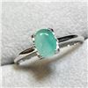 Image 2 : Silver Oval Cut Emerald Solitaire ring Suggested Retail Value $200.00