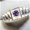 Image 2 : Mens Silver Amethyst ring Suggested Retail Value $360.00