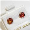 Image 2 : 10K Gold Fancy Color Sapphire Earring Set Suggested Retail Value $500.00