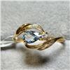 Image 1 : 14K Yellow Gold Aquamarine & Diamond Ring Suggested Retail Value $1000.00