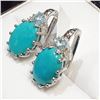 Image 3 : Silver Turquoise Earrings (~Size 0) (~length 0 inches), Suggested Retail Value $300