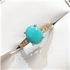 Image 2 : Silver Turquoise Ring (~Size 0) (~length 0 inches), Suggested Retail Value $160