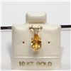 Image 1 : 10K Yellow Gold Citrine Pendant (~Size 0) (~length 0 inches), Suggested Retail Value $160
