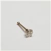 Image 3 : 14K Yellow Gold Cubic Zirconia Nose Pin (~Size 0) (~length 0 inches), Suggested Retail Value $160