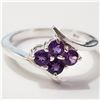 Image 1 : Silver Amethyst Ring (~Size 6)(Ring is resizable for $40) (~length 0inches), Suggested Retail Value 