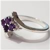 Image 2 : Silver Amethyst Ring (~Size 6)(Ring is resizable for $40) (~length 0inches), Suggested Retail Value 