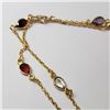 Image 2 : Silver Multi Color Gemstone Necklace (~Size 0) (~length 18inches) (~weight 5g), Suggested Retail Val