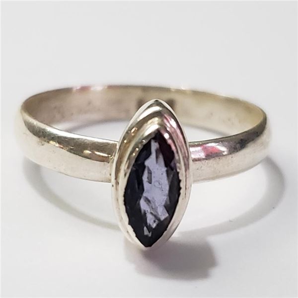 Silver Iolite Ring (~Size 8)(Ring is resizable for $40) (~length 0inches), Suggested Retail Value $1