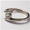Image 2 : Silver Cubic Zirconia Ring (~Size 6)(Ring is resizable for $40) (~length 0inches), Suggested Retail 