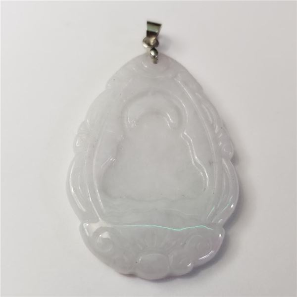 Silver Jadeite Pendant (~Size 0) (~length 0inches), Suggested Retail Value $200 (Estimated Selling P