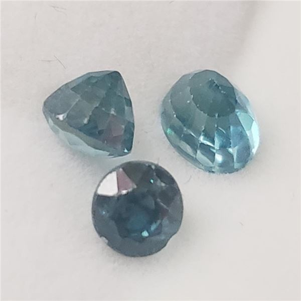 Natural Blue Zircon(2.5ct) (~Size 0) (~length 0inches), Suggested Retail Value $200 (Estimated Selli