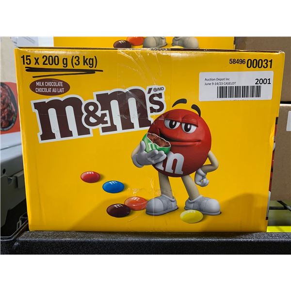 CASE LOT - M & M's Milk Chocolate 15 x 200g