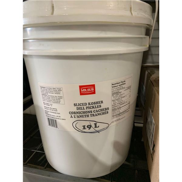 CASE LOT - Mr.Sub Sliced Kosher Pickles 19L