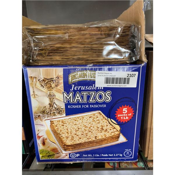 CASE LOT - Jerusalem Matzos 5 Packs of 1 Lb
