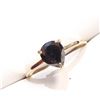 Image 2 : 14K Yellow Gold Black Diamond(1.5ct) Ring (~Size 0) (~length 0 inches) (~weight 2.35g), Appraised Re