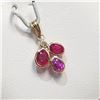 Image 2 : 14K Yellow Gold Ruby(2.2ct) Diamond(0.04ct) Pendant (~Size 0) (~length 0 inches) (~weight 0.9g), App