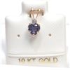 Image 2 : 10K Yellow Gold Iolite Pendant (~Size 0) (~length 0 inches), Suggested Retail Value $120
