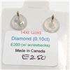 Image 4 : 14K White Gold Diamonds(0.1ct) Mother Of Pearls(0.6ct) Earrings (~Size 0) (~length 0 inches) (~weigh