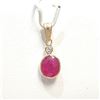 Image 1 : 14K Yellow Gold Ruby(2ct) Diamond(0.08ct) Pendant (~Size 0) (~length 0 inches) (~weight 0.73g), Appr