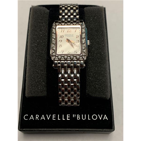 NEW Caravelle Bulova Model Multi Stone Dress Wrist Watch